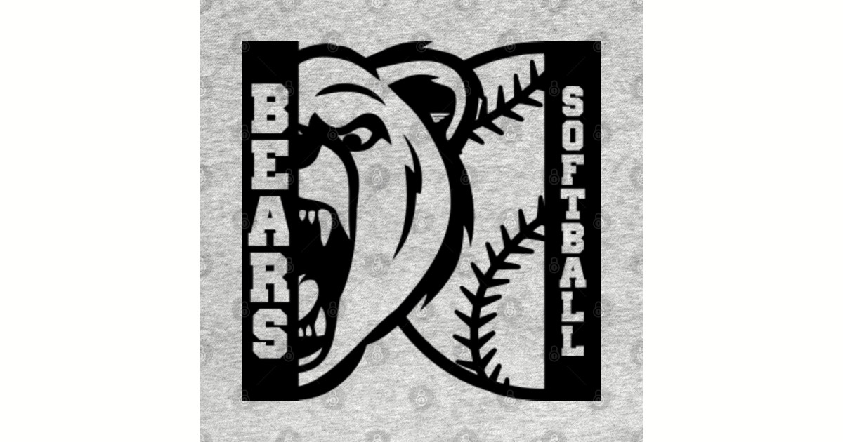 Bears Softball Mascot Logo Bears Softball TShirt TeePublic